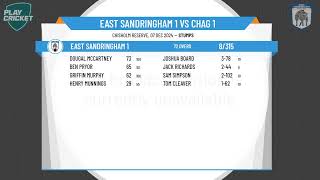 East Sandringham 1 v CHAG 1 [upl. by Launce600]