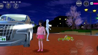 Mio Takut Ada Hantu Patung Putih Sakura School Simulator [upl. by Ahsikcin338]