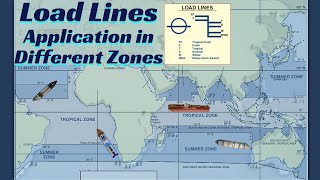 Ships Load Lines ll Plimsoll Lines ll Application of Load Lines in Different Zones [upl. by Trenna]