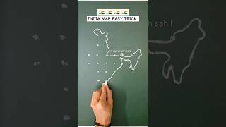 how to draw india map easily 🇮🇳 map india indiamap bharat [upl. by Becki]