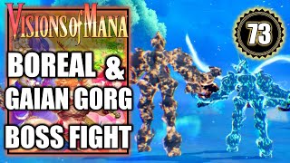 Visions of Mana  Boreal amp Gaian Gorg Boss Fight  Walkthrough Part 73 [upl. by Tawnya474]