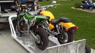 Unloading 2 Motorcycles with your Elevation Trailer [upl. by Sihunn386]