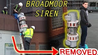 Broadmoor sirenREMOVED amp EXAMINED From roof of Shopping Centre [upl. by Llerret]