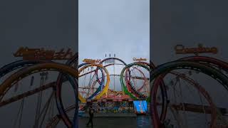 Munich looping  Olimpia looping winter wonderland traveling rollercoaster [upl. by Larkins]