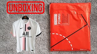 Unboxing 202122 PSG away shirt Review amp size info [upl. by Sidell]