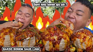 MEMBUAT amp SANTAP BAKSO BOGEM SAMBAL LAVA  KANG MUNIR SUDAH GA KUAT [upl. by Elleoj]