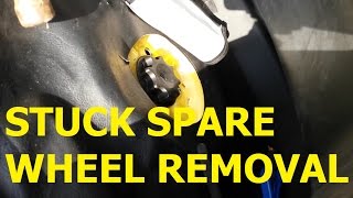 MR2 Spyder  Roadster Stuck spare wheel removal [upl. by Anom757]