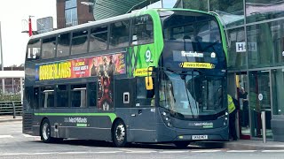 FRV National Express West Midlands Bus Route 9  Stourbridge  Birmingham  6922 SK68 MGY [upl. by Lenej]