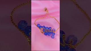 customized name chain ✨🎀  Dazzling Designs  shortsfeed handmade jewellery bracelets [upl. by Jerry]