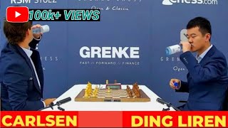 Magnus Carlsen 2823 vs Ding Liren 2818  GRENKE Chess Classic and Open 2024R3 [upl. by Onej]