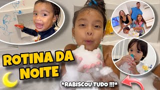 ROTINA DA NOITE COM A FAMÍLIA TODA NA CASA NOVA  olha isso 😱 [upl. by Ataner]