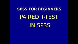 11 Paired t test using SPSS [upl. by Johppah]