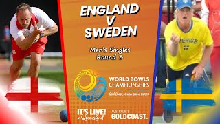 2023 World Bowls Championships  Men’s Singles  Round 3  England v Sweden [upl. by Annawot671]