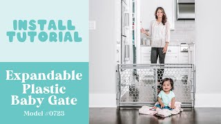 Expandable Plastic Baby Gate  Install Tutorial [upl. by Geilich]