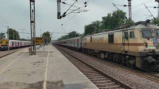 Train no 12641  THIRUKKURAL SUPERFAST EXPRESS  skip palwal at 130kmh  shorts indianrailways [upl. by Wallas]