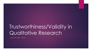 Trustworthiness and Validity in Qualitative Research Design [upl. by Ayian778]