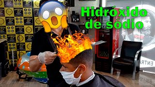 Como fazer alisamento cabelo masculino com hidróxido de sódio sem causar ardência [upl. by Ngo891]