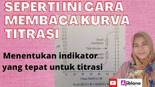 SEPERTI INI CARA MEMBACA KURVA TITRASI YANG BENAR  MENENTUKAN INDIKATOR YANG SESUAI UNTUK TITRASI [upl. by Cloris]