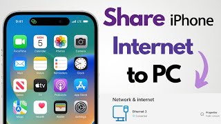 How to Share iPhone Internet Connection with PC via USB Cable 2024 [upl. by Ecienal]