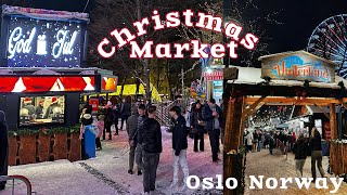 Christmas Market in Oslo Norway [upl. by Eimerej]