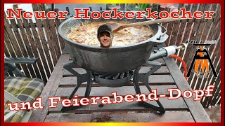 Neuer Hockerkocher und FeierabendDopf  KampS unboxing bbq dutchoven [upl. by Aleil]