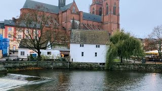 Sweden Walks Uppsala City center to the kings tomb 4k Fyrisån till Gustav Vasa [upl. by Hancock]