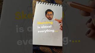 Sketching is almost everything🥰 day 11 of my beginning shorts ytshorts artvlogartist officevlog [upl. by Nemrak]