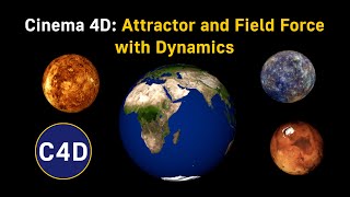 Cinema 4D Attractor and Field Force with Dynamics [upl. by Azeria350]