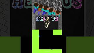 HELP Herobrine And His Friends Stop The Wall  Blue Bouncing Square [upl. by Airbas550]