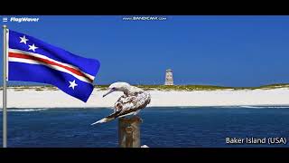 Baker Island Territorial Flag and National Anthem [upl. by Suravat]