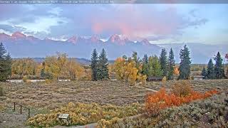 Teton Time Lapse of sunrise viewed from Dornans on September 29 2024 [upl. by Aokek518]