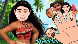 Little Babies Moana Finger Family Songs Nursery Rhymes Lyrics [upl. by Osnofla502]