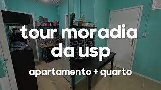 Tour pela moradia da USP  CRUSP  apartamento  meu quarto [upl. by Yerot121]