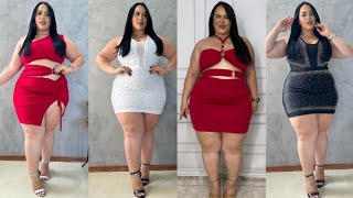 Plus size elegant outfits plus size try on haul 💖 [upl. by Shelba]