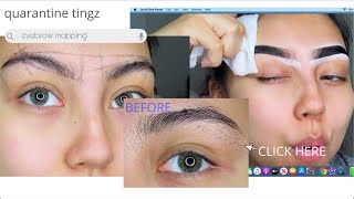 EYEBROW MAPPING amp TINTING AT HOME [upl. by Crosley]