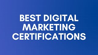 Best Digital Marketing Certifications Free amp Paid [upl. by Avehs]