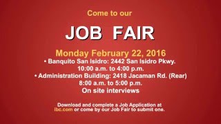 Job Fair  February 22 2016 [upl. by Marcellina]