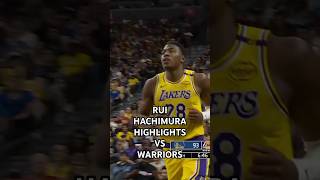 Rui Hachimura highlights vs Golden State Warriors [upl. by Anelegna648]