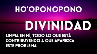 DIVINIDAD 😇 limpia BORRA libera en mí TODO lo que contribuye a BLOQUEOS y PROBLEMAS 🙏 HOOPONOPONO [upl. by Spiegleman]