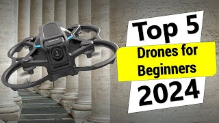 ✅Top 5 Best Drones for Beginners  Best Drones for Beginners 2024 [upl. by Yajnas]