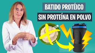 BATIDO de PROTEÍNA NATURAL para AUMENTAR MÚSCULO  Sin proteína en polvo  Nutrición deportiva [upl. by Seek]