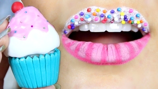 DIY LIP BALM  Polymer Clay Cupcake  How To  SoCraftastic [upl. by Margaretta594]