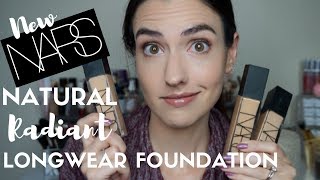 NEW NARS Natural Radiant Longwear Foundation  Dry Skin Demo  Swatches of All 33 Shades [upl. by Nomi]