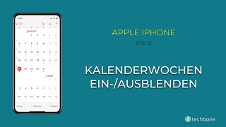 Kalenderwochen einausblenden  Apple iPhone iOS 15 [upl. by Bernadine]