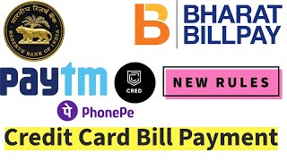 Credit Card Bill Payment  BBPS REGISTERED BANK  Credit Card Bill Payment New Rules 2024 [upl. by Ahsait]