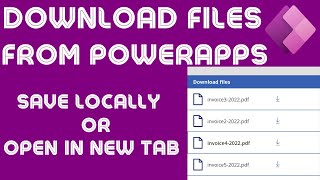 How to Download Files Directly from PowerApps Gallery or Open in New Tab  Powerapps File Download [upl. by Ahseila584]