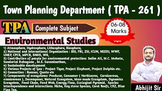 Environmental Studies  TPA Exam Study Material  Abhijit Sarvadnye tpa townplanning [upl. by Ydennek89]