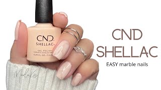 CND Shellac review  Easiest marble nail design with gel polish [upl. by Sammer982]