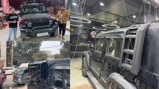 Mahindra Thar Roxx Modification  Side Box  Ladder  Roof Light  Roxx To Defender  Bharat Car [upl. by Ynnek]