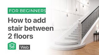 How to add stair between 2nd floors  WEB platform  Planner 5d tutorial for beginners [upl. by Jean905]